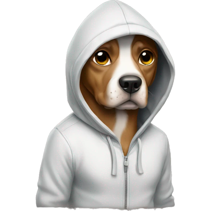 Dog wearing hoodie  emoji