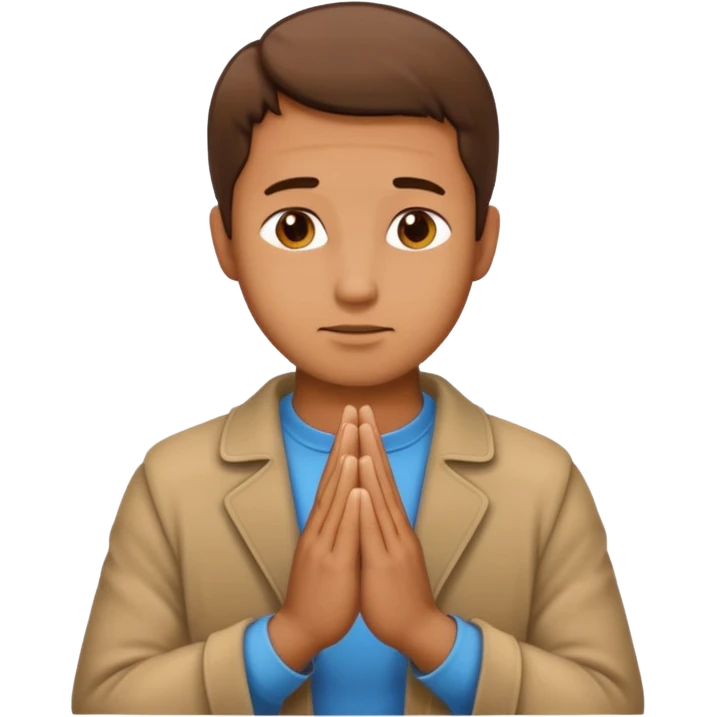 make praying man emoji looks exactly using default iphone emoji icons like man, and pray hands emoji