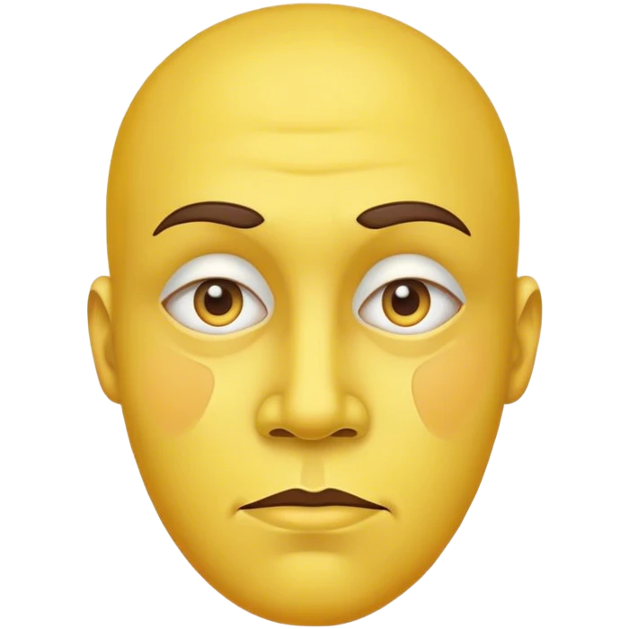 A yellow face of the side eye  emoji
