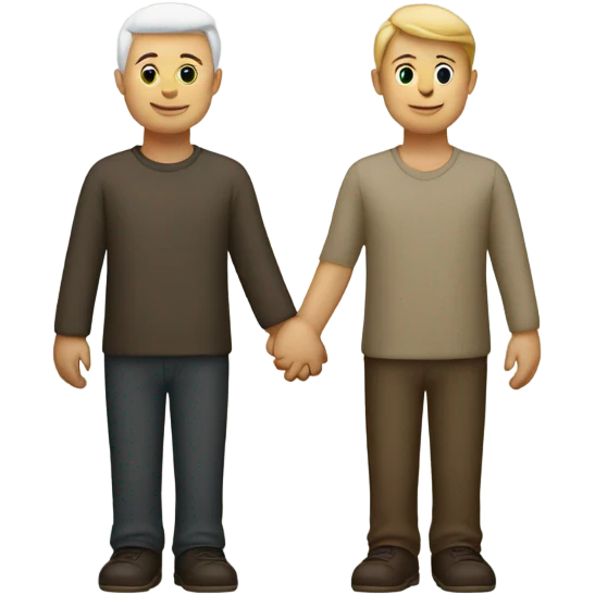 three white people holding hands  emoji
