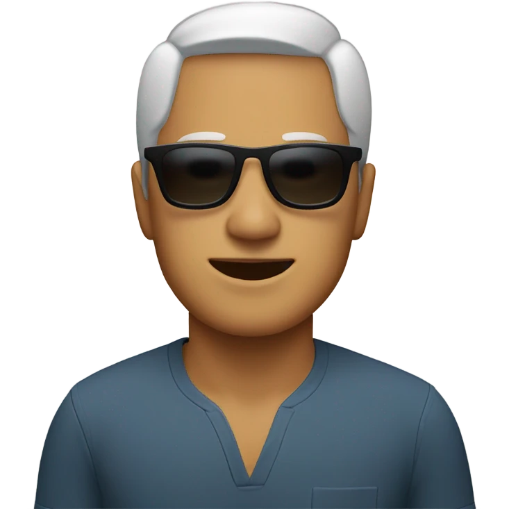 Kaukasian man wears sunglasses  emoji