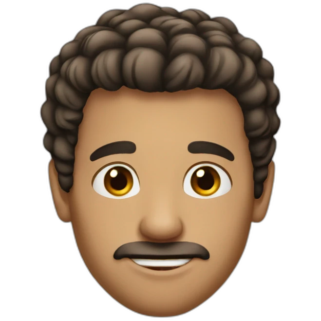 men 25 very short hairs big nose emoji