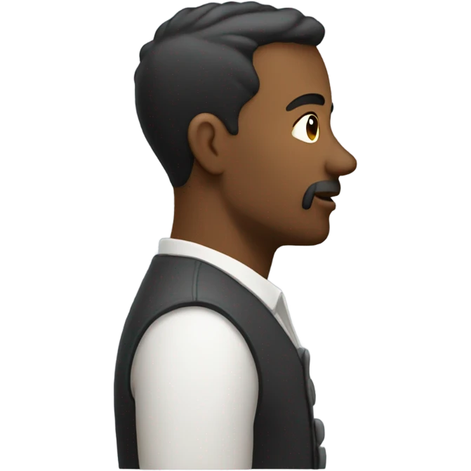 Man side profile looking sideways emoji