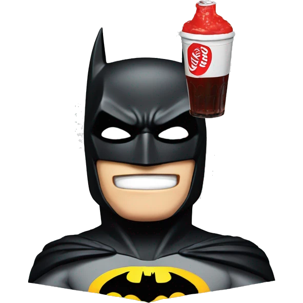 Batman with a Coke emoji