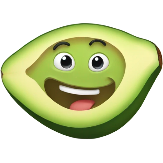 joyful avocado expression emoji