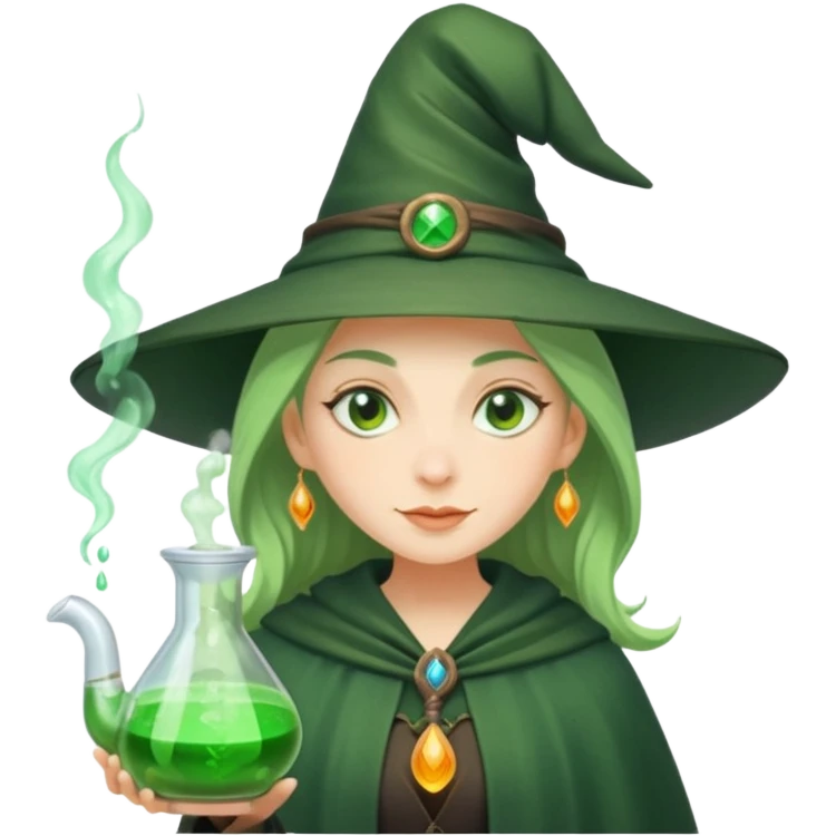 green witch cooking potion emoji