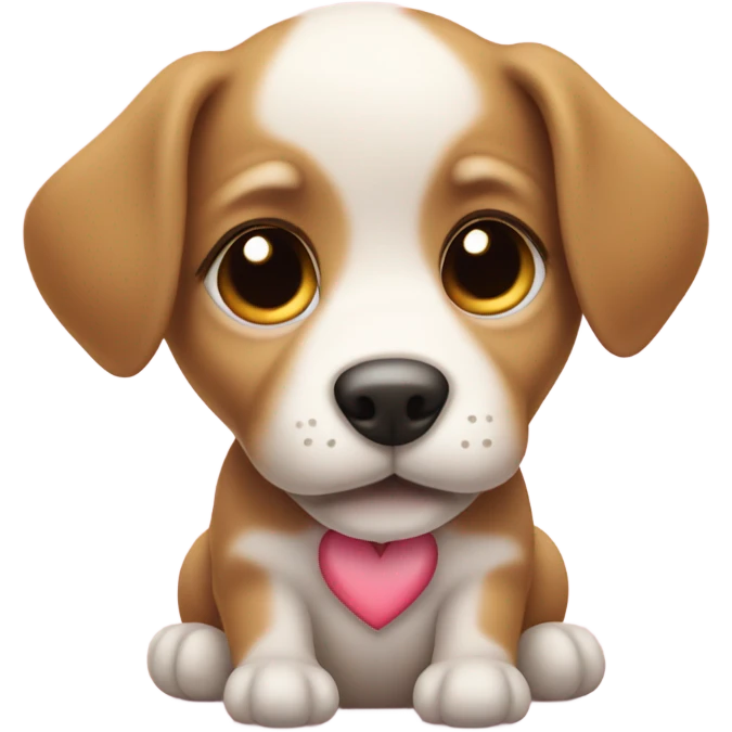 puppy shaped like heart emoji