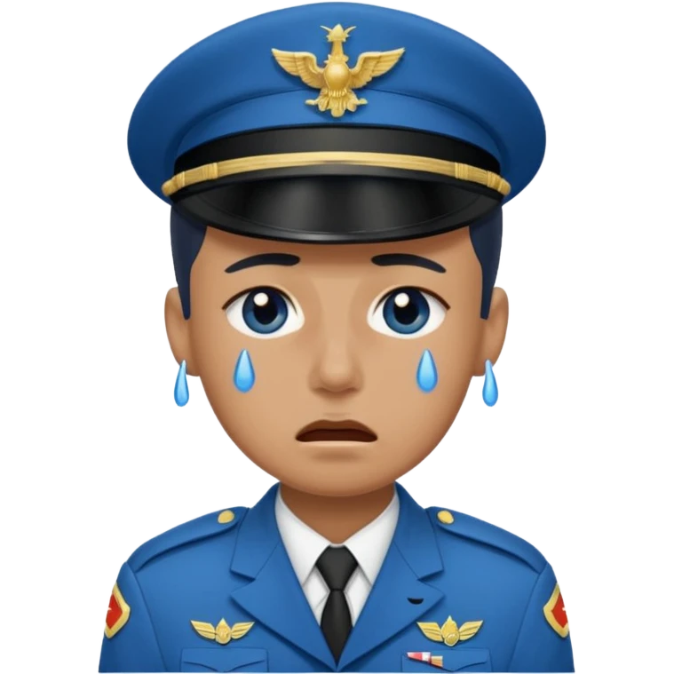 soldier crying blue tears emoji