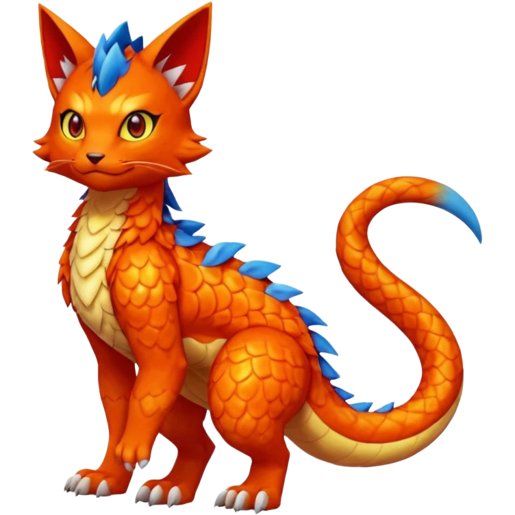 Gabite-Veemon-Digimon-Peppercat-Pokémon-Flamedramon-fusion-animal-hybrid-creature, Full body  emoji