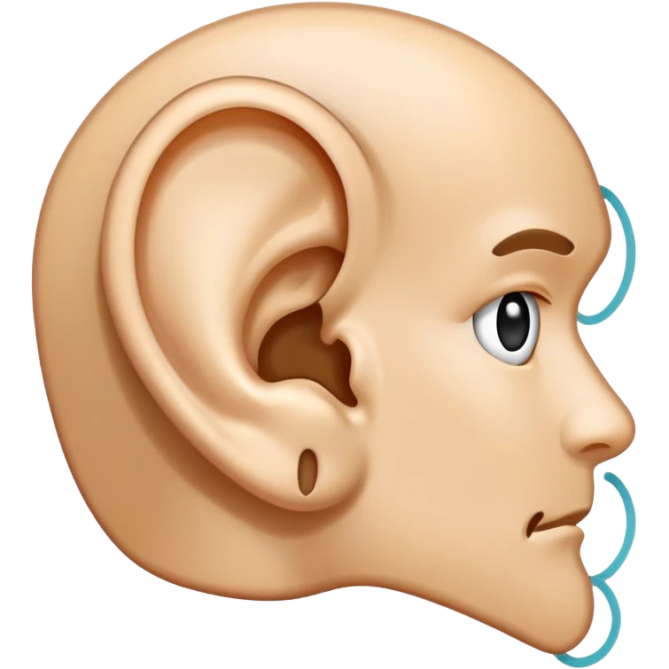 icon of an ear with a circle and a line through it, representing ignore emoji