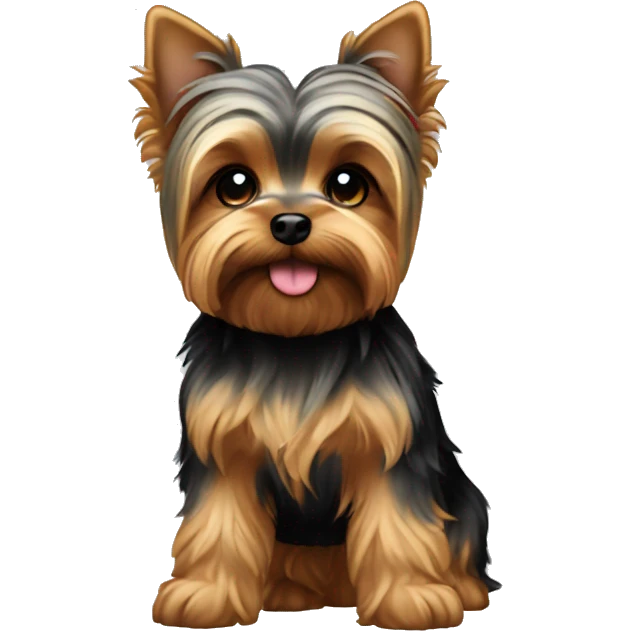 Yorkie puppy standing emoji