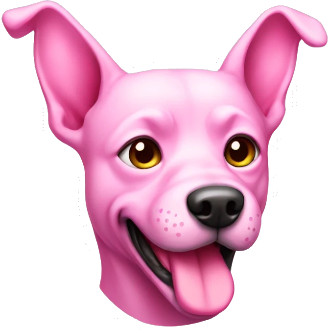 Pink dog emoji