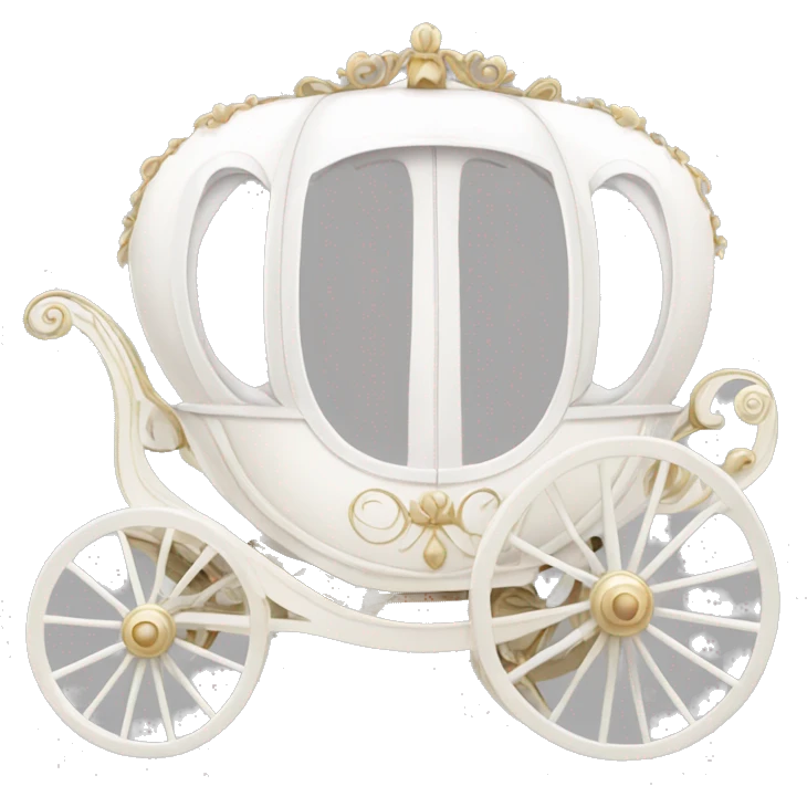 white Vintage pretty Princess carriage  emoji