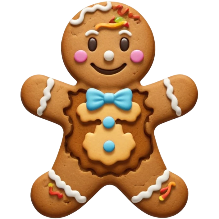 cookie man shape emoji