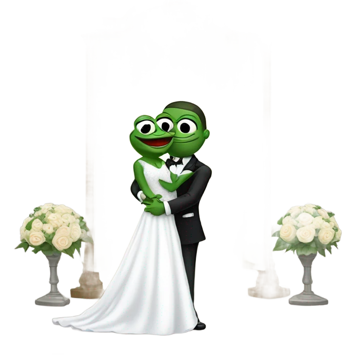 Pepe getting married emoji