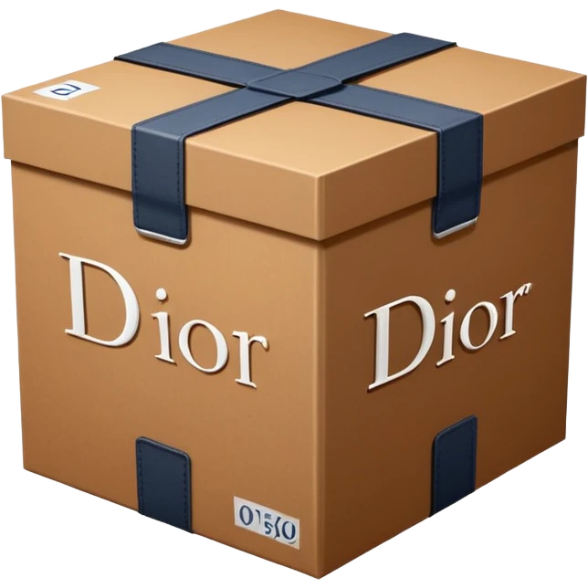 dior logo in brown box emoji