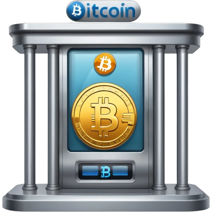 bank with bitcoin logo emoji