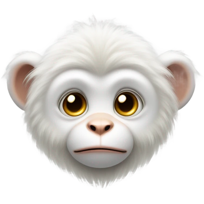 Cute white monkey emoji