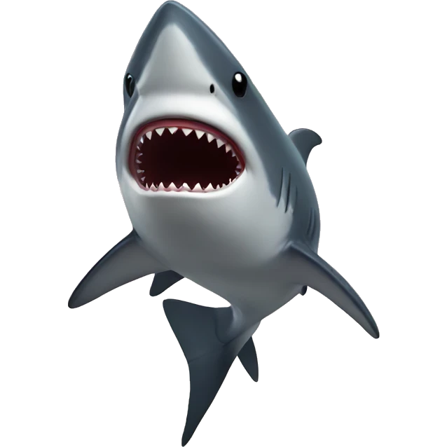 Kissing shark emoji
