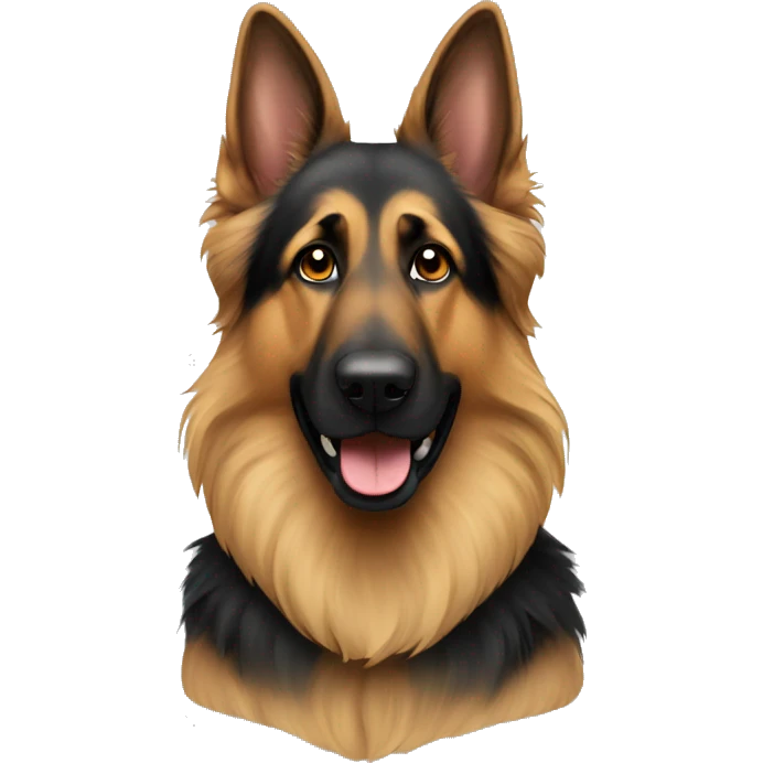 long hair german shepherd  emoji
