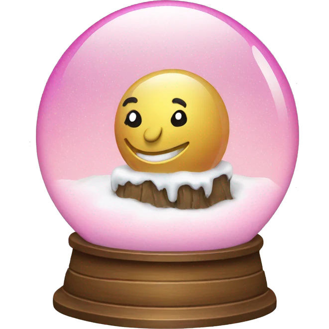 pink snow globe emoji