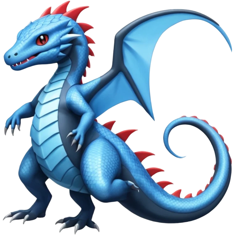 Salandit-Amaura-Salamence-hybrid-fusion (full body) emoji