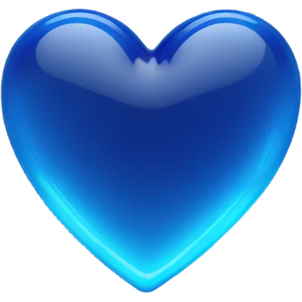 Neon glass cobalt heart  emoji