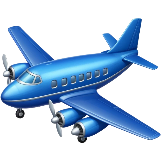 A fully coloured dark blue plane more like an emoji emoji
