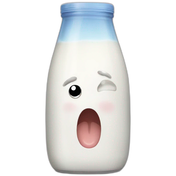 Woda drinking milk emoji