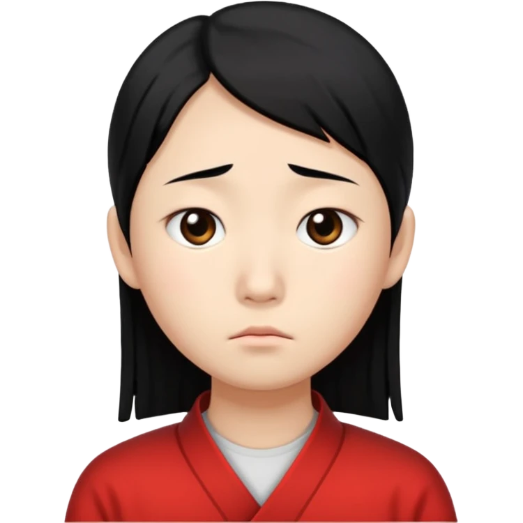 Sad narrow-eyed Chinese emoji