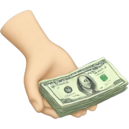 Hand out holding money  emoji