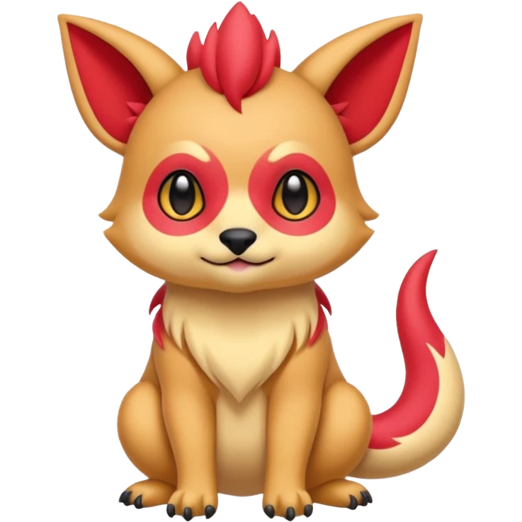Cool cute edgy kawaii Quilava-animal-creature-hybrid full body emoji