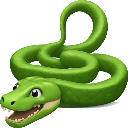 snake but which is bean emoji