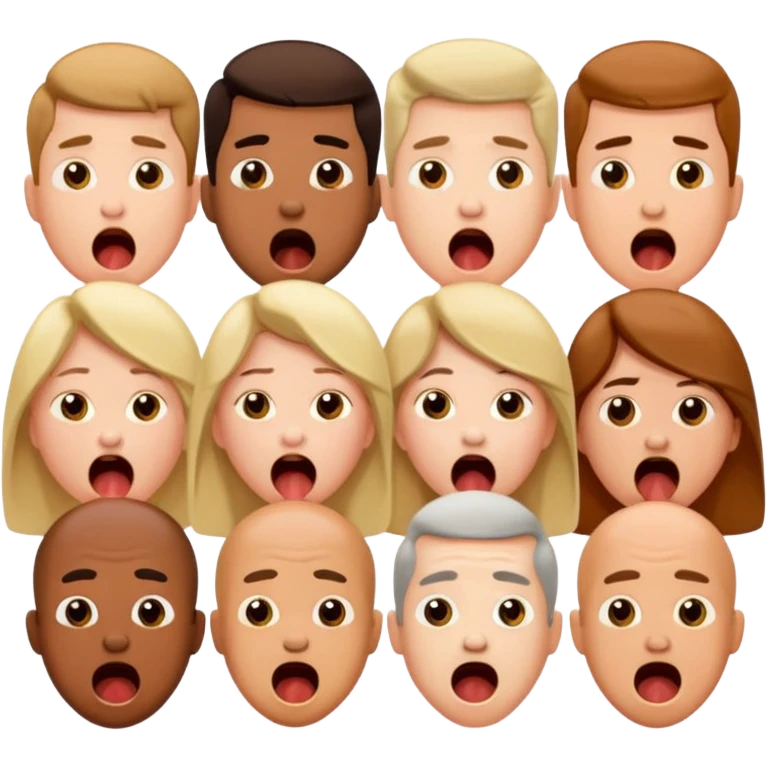 yawning people emoji