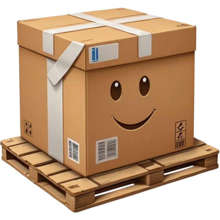 a shipping box on a shipping pallet emoji