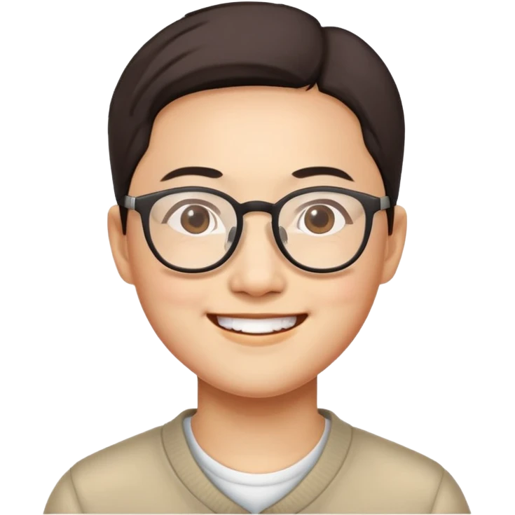 Chinese person with glasses emoji