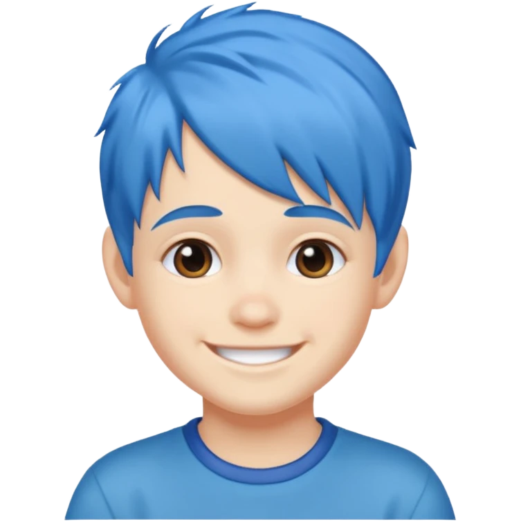 blue haired kid emoji