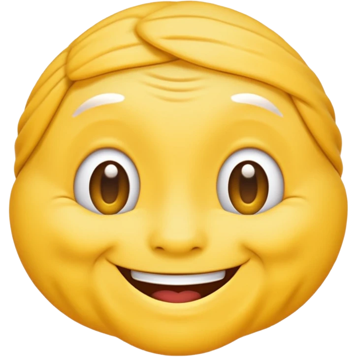 Normal yellow simple Emoji Smiling with wrinkles emoji