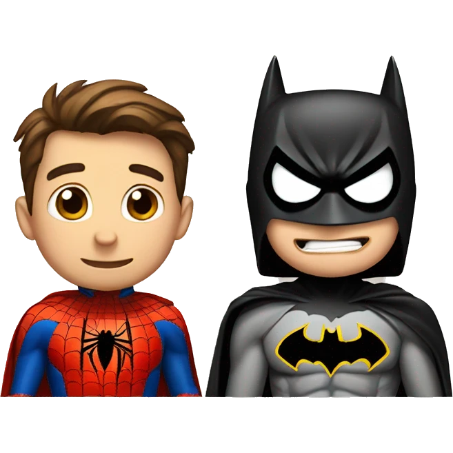Batman and spider man  emoji