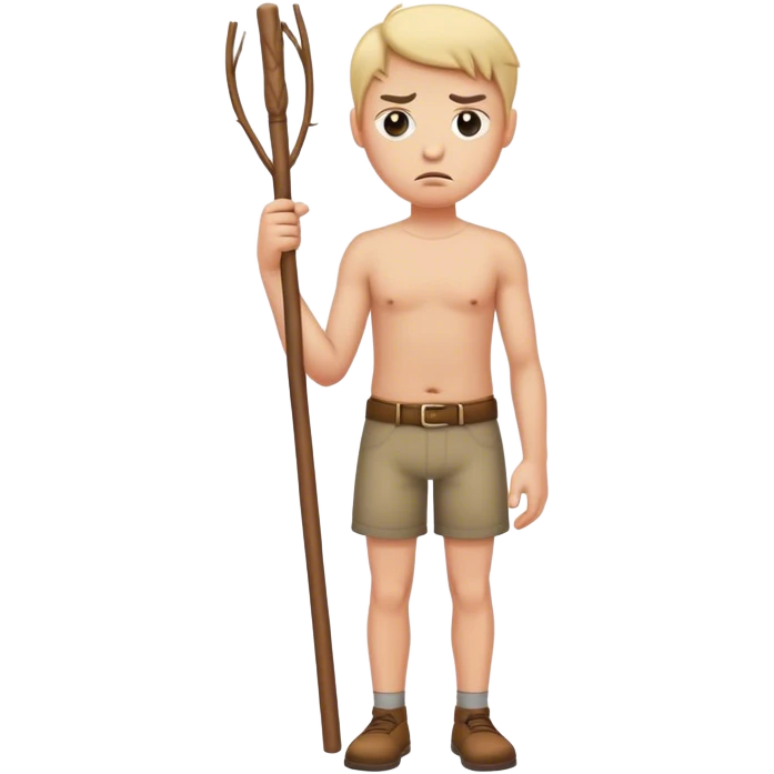 disappointed face with stick arm on hips  emoji