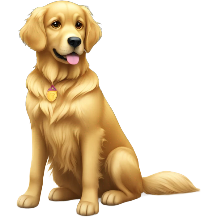 golden retriever at school emoji