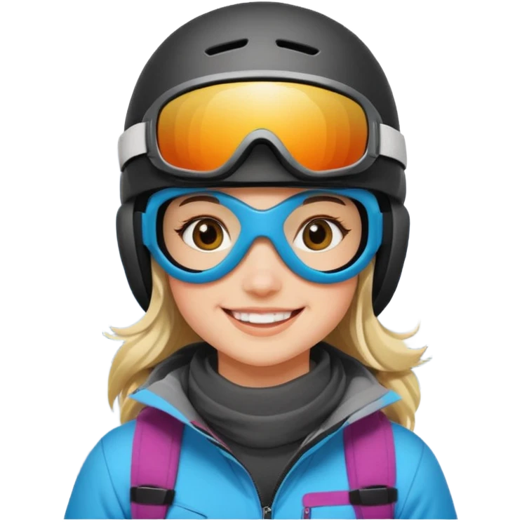 Girl snowboarder emoji