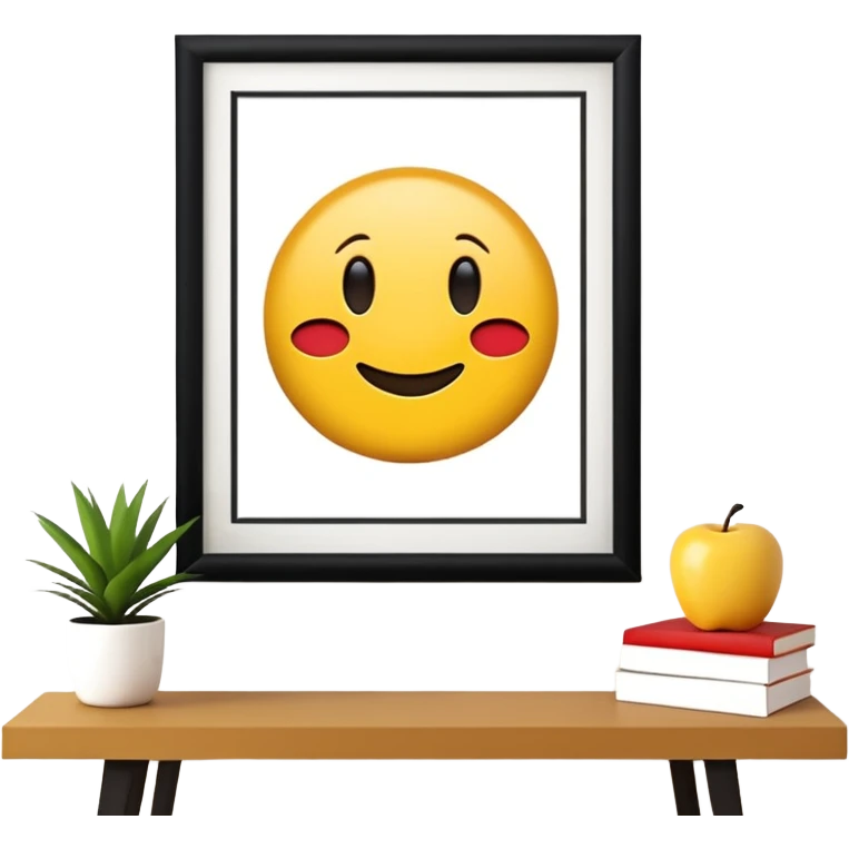 Minimalist style framed Inspirational Wall Art hanging on a basic wall,  high detail, still life, no emoji icons, no emoji, no human figures, 4k
 emoji