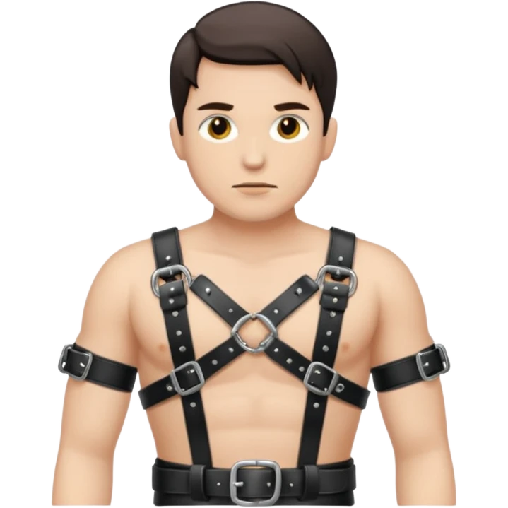 Male BDSM clothing, keep only the clothing part, excluding the head and the icon, keep it simple. emoji