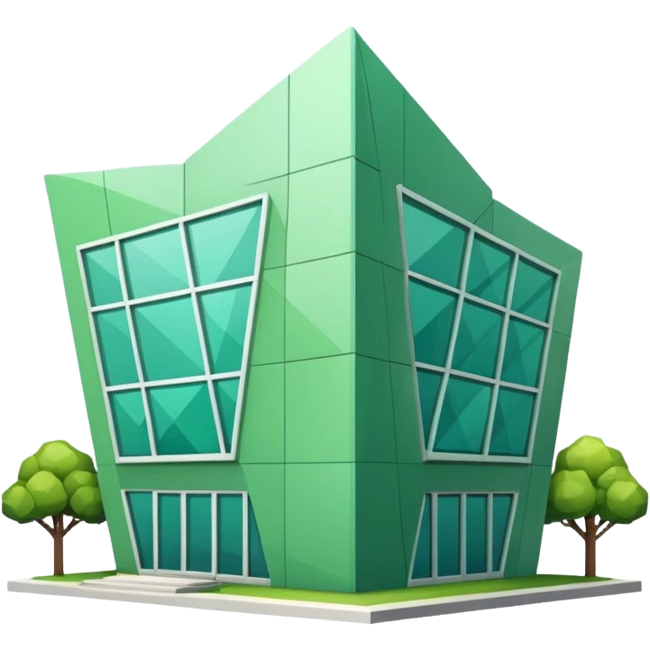 a green building emoji