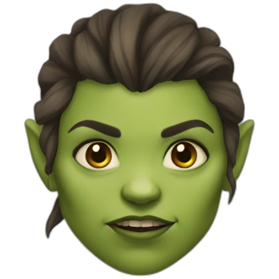 rough female orc face emoji