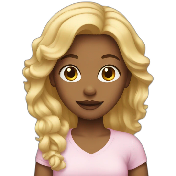 Girl with care blonde emoji