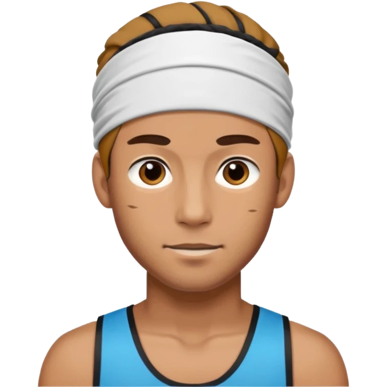 Male Athlete wear headband emoji