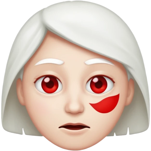 Crea un emoji kn la vibra de un drogado haz la wuea k te pido ph wn oe la cara normal noma blanca kn los ojos rojos y k estén hachicados igual k los chinos  emoji