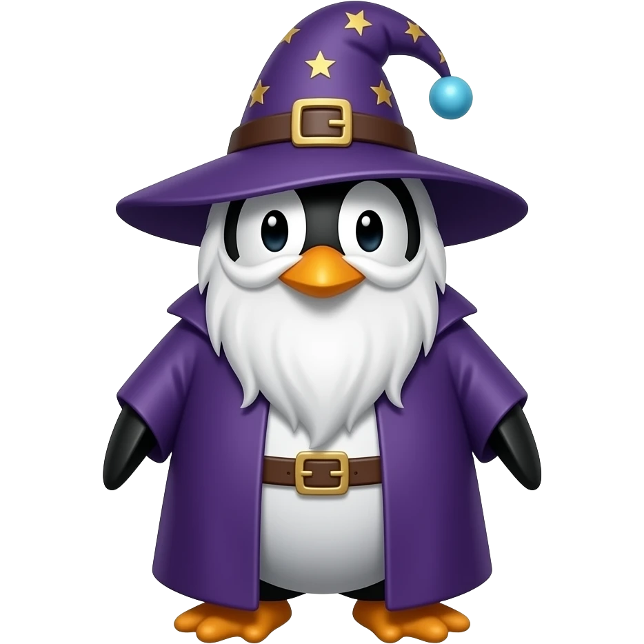 Penguin Wizard emoji